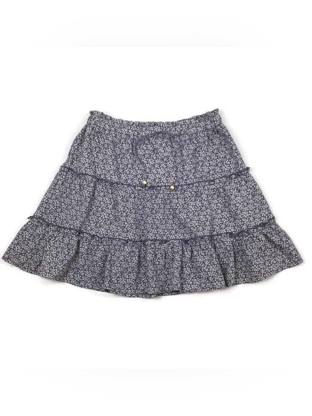 Promesa Ruffle Tiered Floral Mini Skirt Boho Festival Size Medium